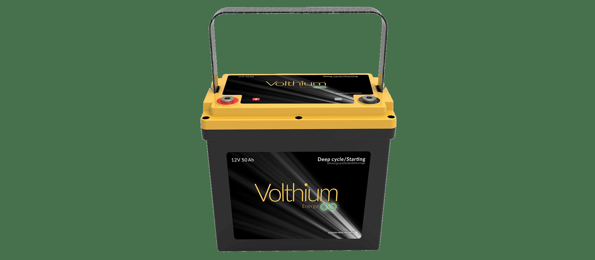 BATTERIE VOLTHIUM 12VOLTS 50AMP - DOUBLE USAGE- BLUETOOTH -AUTO-CHAUFFANTE